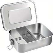 Resim Yetişkinler için 850Ml ve 1400Ml'lik Paslanmaz Çelik Öğle Yemeği Kutusu, Kapama Silikon Halkası ile Sızdırmaz Bento Kutusu, Bölme ile, Bulaşık Makinesinde Yıkanabilir, Çatal ve Kaşık Dahil - Elde Yıkanması Önerilir - Uzay Temalı Kare Manuel Öğle Yemeği Kutusu, Elektrik Kullanmadan 
