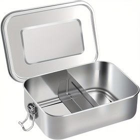 Resim Yetişkinler için 850Ml ve 1400Ml'lik Paslanmaz Çelik Öğle Yemeği Kutusu, Kapama Silikon Halkası ile Sızdırmaz Bento Kutusu, Bölme ile, Bulaşık Makinesinde Yıkanabilir, Çatal ve Kaşık Dahil - Elde Yıkanması Önerilir - Uzay Temalı Kare Manuel Öğle Yemeği Kutusu, Elektrik Kullanmadan 