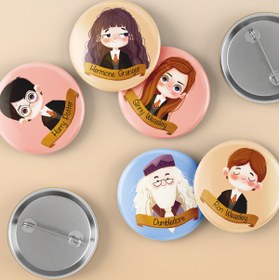 Resim Varyant 5 Adet Harry Potter - Iğneli Rozet Seti - Broş - Yaka - Çanta Rozeti 