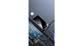 Resim Karokstore Robeve 10000 Mah Dijital Göstergeli Dahili Kablolu Powerbank 10000 Mah Powerbank Lightning - Type C - USB - Micro USB Dahili Kablolu Powerbank Bpb3 