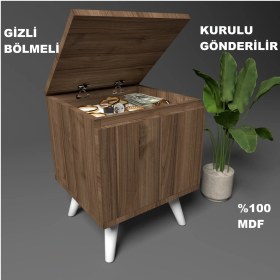 Resim Gimli Gizli Bölmeli Komodin,mdf,kurulu,montaj Gerekmez 