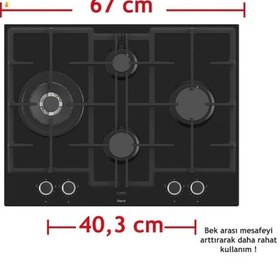 Resim Ferre Ve AFM Tech ED075-WFA WOK + FM7700 + FM3400 Modeo Turbolu Siyah Dijital Ankastre Set 