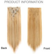 Resim Dancemonkey 7 Adet Klipsli Uzun Düz Saç Uzatma Parçaları, 16 Klipsli Fiber Peruk, Model: 1bh613 Diğer 