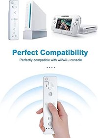 Resim WII Denetleyicisi için Kablosuz Kumanda Değiştirme, GLOWANT 2'li Paket Wii Uzaktan Kumanda Wii/Wii U Konsol ile Uyumlu, Bilek Kayışı ve Silikon Kılıf 