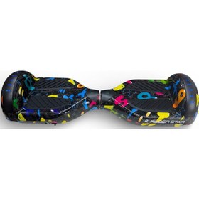 Resim Ryder Star Elektrikli Kaykay Hoverboard Bluetooth Hoparlörlü 6.5 Inch Akıllı Dengeli RS-S5 Color Numbers Grafiti 