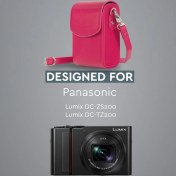 Resim MegaGear Panasonic ZS200, DC-TZ200 Suni Deri Dikey Kamera Çantası 