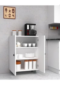 Resim Çok Amaçlı Dolap Kiler Dolabı Mutfak Dolabı İki Kapaklı 70 Cm 