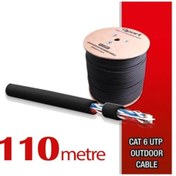 Resim Qport Yüksek Bakır Utp 23awg 0.58 Mm Dış Ortam Cat6 Outdoor Kablo 110 Metre 