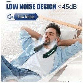 Resim Taşınabilir Kanatsız Boyun Fanı, Şarj Edilebilir, 4000 Mah, Pa Çok Renkli,m 