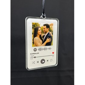 Resim Kişiye Özel Spotify Şarkılı Dikiz Aynası Süsü – Fotoğraf & Müzik Senin Seçimin! 