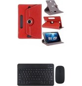 Resim Xiaomi Pad 8 11.2'' Kılıf Uyumlu Standlı Kablosuz Bluetooth Klavye Mouse Set Kılıf 