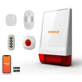 Resim Avenir AV-03WF Wifi Kablosuz Akıllı Alarm Seti (1 Kapı\u002Fpencere Sensörü)(1Pır)(1 Kumanda)(1SOS Buton) 