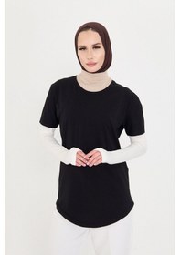Resim Hürrem Bone Krem Tesettür Parmak Geçmeli Kolluk Viskon Düz 1024 40 Krem 