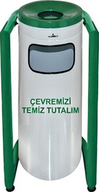 Resim Palex Bahçe U Tip Boyalı Çöp Kovası 