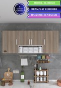Resim Kenzlife Hazır Mutfak Floro22 Crd 060*150*22 Mutfak Banyo Dolabı Kapaklı Raflı 