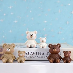 Resim Şirin Reçine Ayı Figürleri - Sevimli DIY Bahçe Cüce ve Bonsai Süsü, Ev, Masa, Araba Gösterge Paneli İçin İç/Dış Mekan Dekoru - Noel, Şükran Günü, Babalar Günü, Anneler Günü, Dış Mekan Dekorasyonu, Eğlenceli Tasarım, Detaylı El Sanatçılığı İçin Mükemmel Hediye 