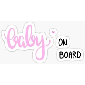 Resim Uyarı Arabada Bebek Var Sticker oto Etiket 18cm MD21 