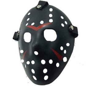 Resim partidolu Halloween Jason Voorhees Hockey Hokey Maskesi Yetişkin Siyah Renk 