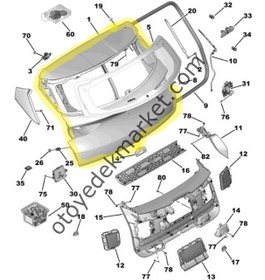 Resim Opel Grandland (2017-2021) Bagaj Kapağı (Orijinal) 