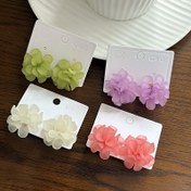 Resim 1 Çift Zarif Çiçekli Akrilik Kulak Boncukları - Mint Yeşili, Pembe, Beyaz ve Şeftali Renkli 3D Çiçek Tasarımı, Paslanmaz Çelik Çubuklar, Günlük Giyim, Partiler, Sevgililer Günü, Karnaval, Noel İçin Mükemmel, Kadınlar İçin Benzersiz Hediye, Sevimli Küpeler, Parti Aksesuarları, Pastel Küpeler, Dayanıklı Küpeler 