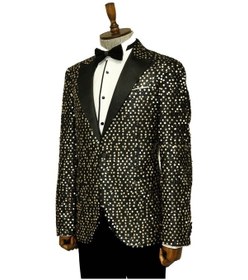 Resim Wessi Işıltılı Desenli Siyah Damatlık Ceket Siyah 