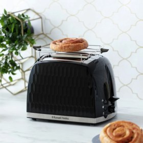Resim Siyah Renkli Yuvarlak Ekmek Kızartma Makinesi, Pratik ve Şık Tasarım 
