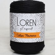 Resim Loren Cotton Macrame Siyah - R004 - 34359 