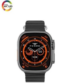 Resim FSW1116 Siyah Kasa Unisex 49mm Yeni Sürüm AMOLED Ekran Akıllı Kol Saati 