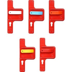 Resim Nobel Teknik Bariyerli Kırılmaz Kapı Kolu Kırmızı/ Beyaz/ Turuncu/ Mavi 