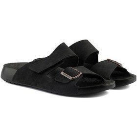 Resim Roy Jones Madrid Erkek Siyah Cırtlı Tokalı Günlük Terlik 5001 Siyah 