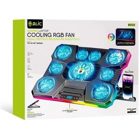 Resim Miaxtreme Siyah Rgb 9 Fanlı Lcd Ekranlı 10-19" Inç 2.400rpm Telefon Tutacaklı Notebook Dizüstü Soğutucu Stand 