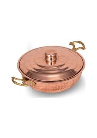 Resim Turna Bakır Emirgan Tava 4 No 20 CM El Dövme Kırmızı Turna7600-1 