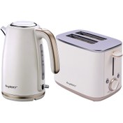 Resim Berghoff GEM PEARL 1.7 Litre Krem Su Isıtıcı + Ekmek Kızartma Makinesi - 980W, 2 Dilim 