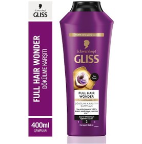 Resim Gliss Full Hair Wonder Dökülme Karşıtı Şampuan 400ml + Saç Kremi 360ml set-hnkl-5222-6364 Tüm Saçlar 