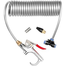 Resim Dashanshop Facoow Ağır Hizmet Kamyon Hava Üfleme Tabancası 11 5ft Bobin Çift Nozul 