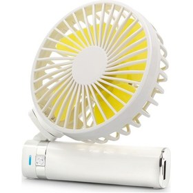 Resim Symbee Halka Taşınabilir Usb Şarjlı Mini Vantilatör - 3 Hız Ayarı, Katlanabilir, Sessiz Çalışma, Buz Mavisi Pil Dahil Değil 
