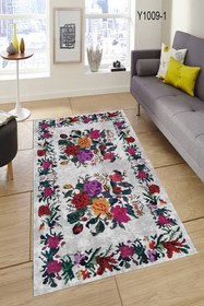 Resim İnce Yatak Odası Halısı Dekhera K4072-1 - 120X180 / Dot Taban 