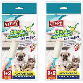 Resim Stepy Class Tüy Toplayıcı 1+2 Rulo 50 Yaprak + 2 Yedek X 2 Set 