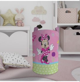 Resim Mekta Home Bebek Ve Çocuk Odası Minnie Maus Desenli Oyuncak Sepeti Renkli Çok Renkli 