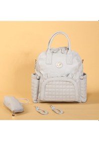 Resim M&y Kitty Deri Anne Bebek Bakım Sırt Çantası 7271 Gri Gri 