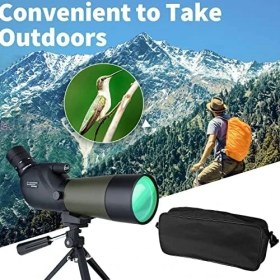 Resim Mena Rise 20-60X60MM Su Geçirmez Darbeye Dayanıklı Spotting Kapsam ve Digiscoping Adaptörü Bak4 Prizmalar Hedef Çekim Avcılık Kuş Gözlemciliği Yaban Hayatı Manzara 