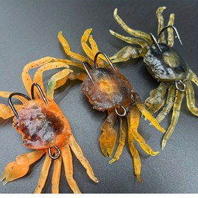 Resim 3D Silikon Yumuşak Balık Yemi Tuzlu Su saç tokası ile, Gerçekçi Yengeç ve Akrep Tasarımı, Tüm Mevsimler için Açık Hava Balıkçılığı Aksesuarı, Balıkçılar için İdeal Hediye 