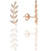 Resim Gümüş Zirkon Taşlı Yaprak Modeli Küpe N11.55963 