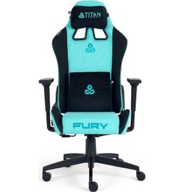 Resim Titanseat Fury Azura Kumaş Oyuncu Koltuğu Turkuaz 