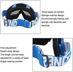 Resim Motokros Kir Bisiklet Gözlükleri, PC Lens, Elastik Üst Askı, Motosiklet Için Uygun, Off Road Sürüş, Kayak 