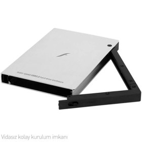 Resim Frisby FHC-2545S 2.5" USB 3.0 Alüminyum Vidasız Kurulum HDD Kutu 