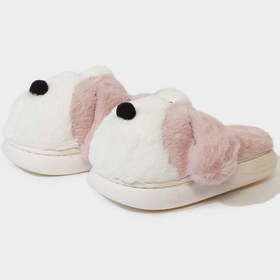 Resim Defacto Kız Çocuk Köpek Temalı Düz Taban Panduf F1916a825wnpn10 Pembe-pn10 