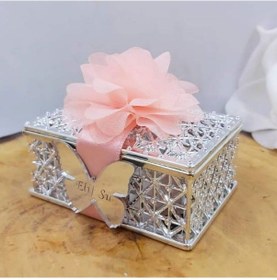 Resim 24 Adet Dikdörtgen Kutu Pleksi İsimlikli Pastik Bebek Şekeri 