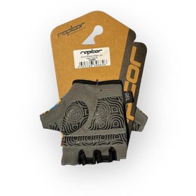 Resim RAPTOR Kısa Parmak Çocuk Bisiklet Eldiveni Silikon Jelli Emoji Desenli M(Medium) Beden 