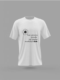 Resim Panorama Ajans Motivasyon Sözlü Baskılı T-shirt 